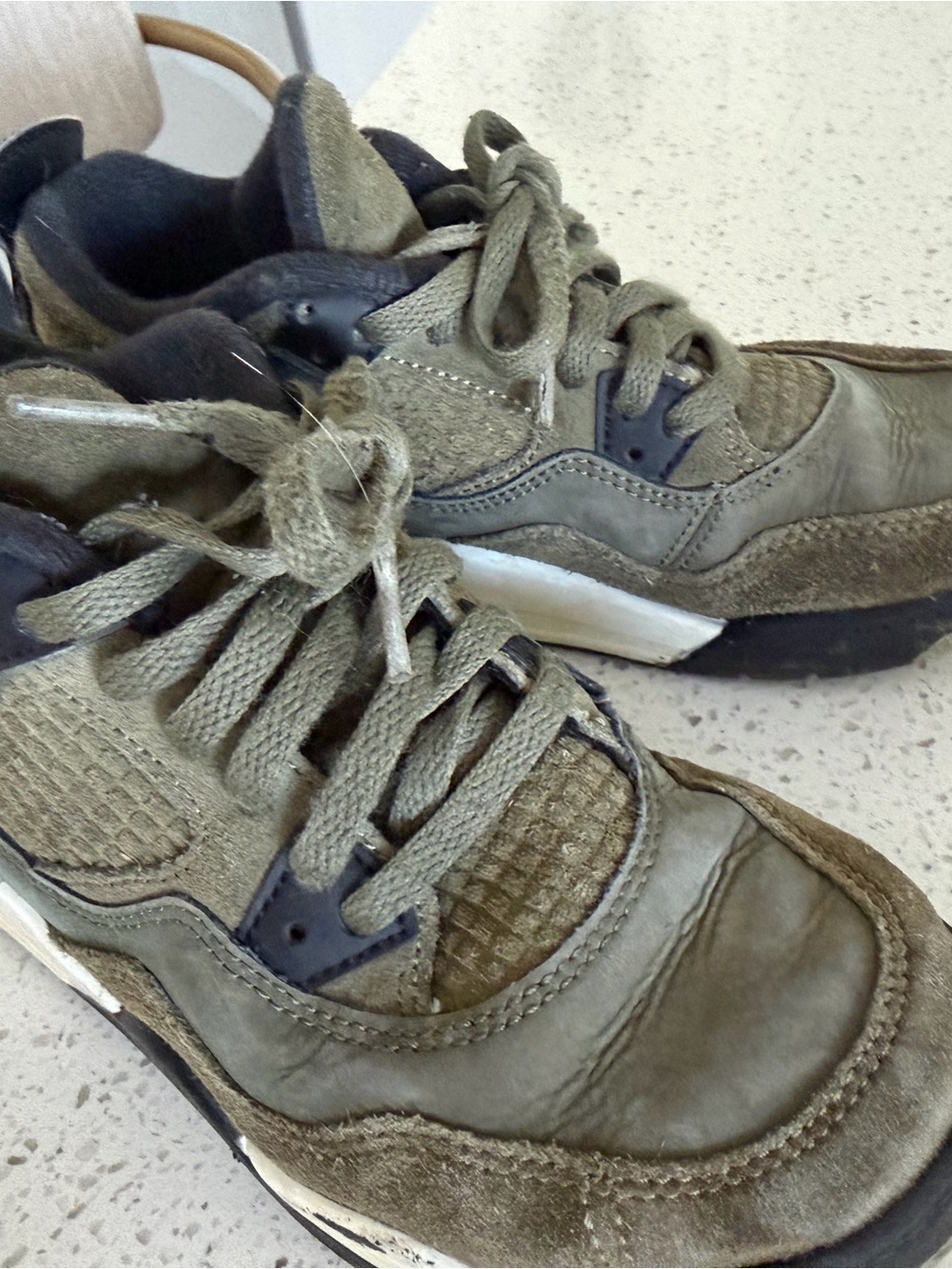 Jordan Kids Sneakers Olive Green and Black
